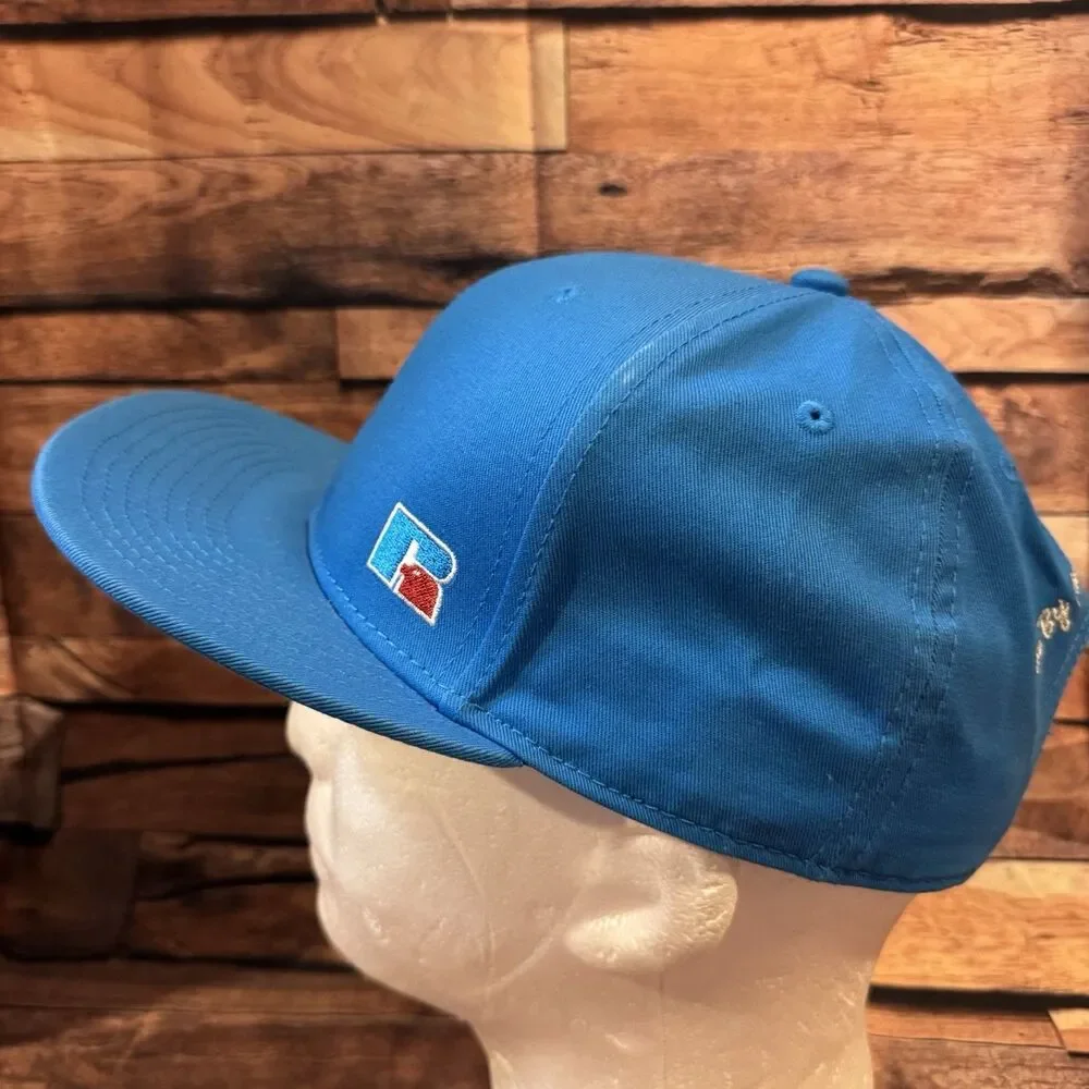 Russell Athletic Snapback Hat Cap Blue Flat Bill Worn By Americas Top Teams Mens